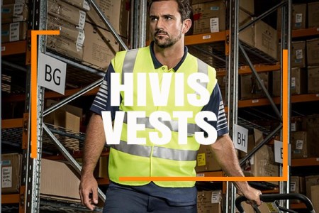 High visibility safety vests for construction and traffic control